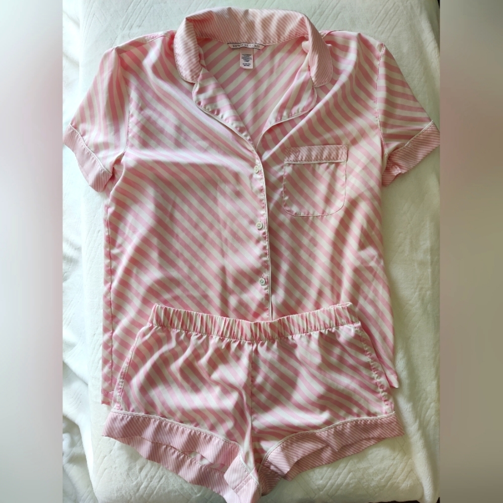 Victoria's Secret Striped Pink PJ Set